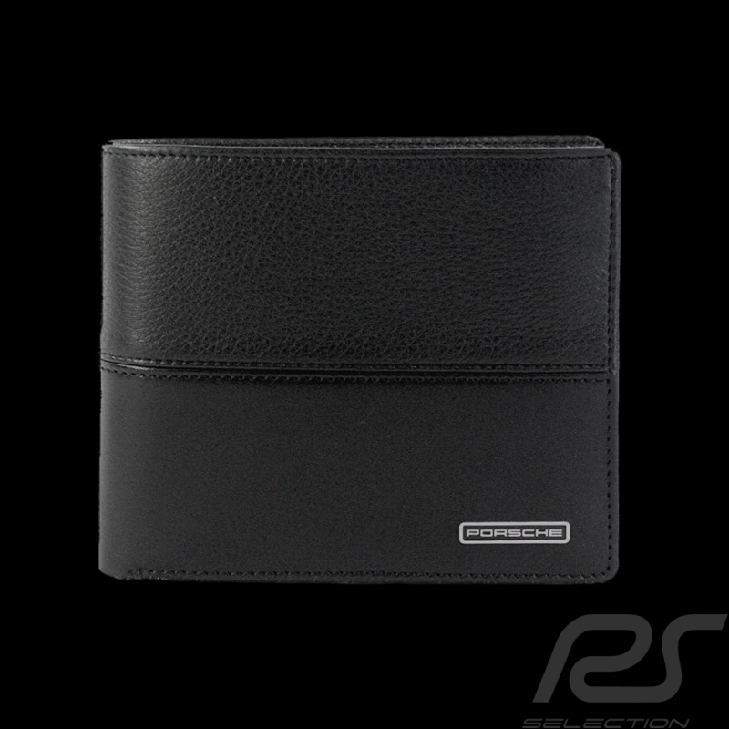 Porsche Geldbörse Kreditkartenhalter 3 Klappen Sport Classic schwarze Leder Porsche WAP0300160D