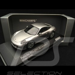 Porsche 911 Carrera T typ 991 phase 2 2018 GT silbergrau 1/43 Minichamps CA04319004