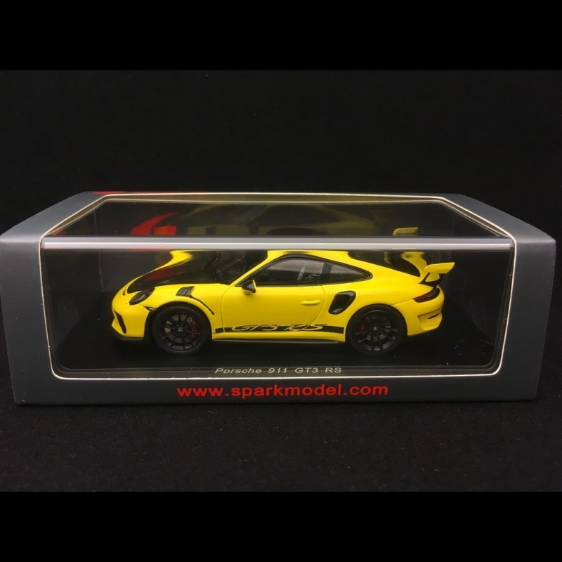 Porsche 911 GT3 RS Pack Weissach 991 phase II Racing yellow 1/43 Spark ...