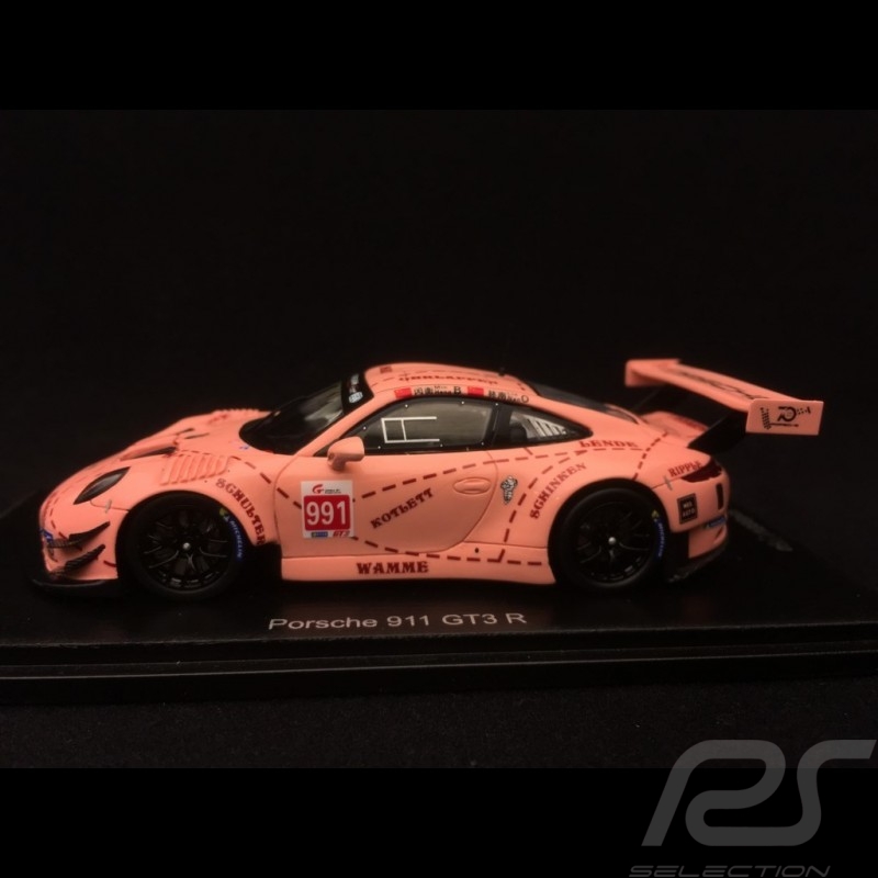 Porsche 911 GT3 R typ 991 n° 991 Pink Pig JRM finale China GT championship 2018 1/43 Spark SA176