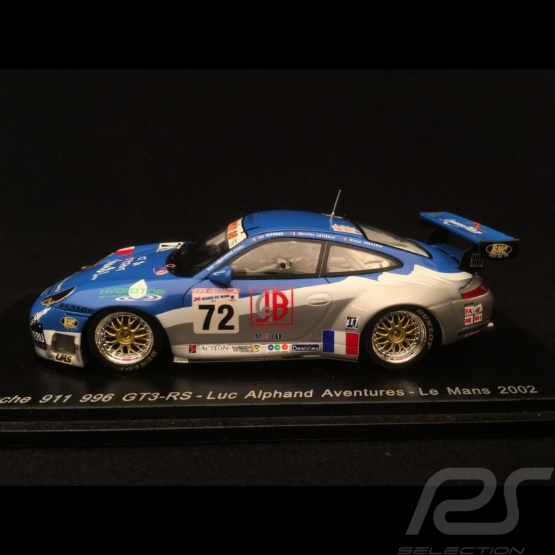 Porsche 911 GT3 RS type 996 n° 72 Alphand Le Mans 2002 1/43 Spark S5516