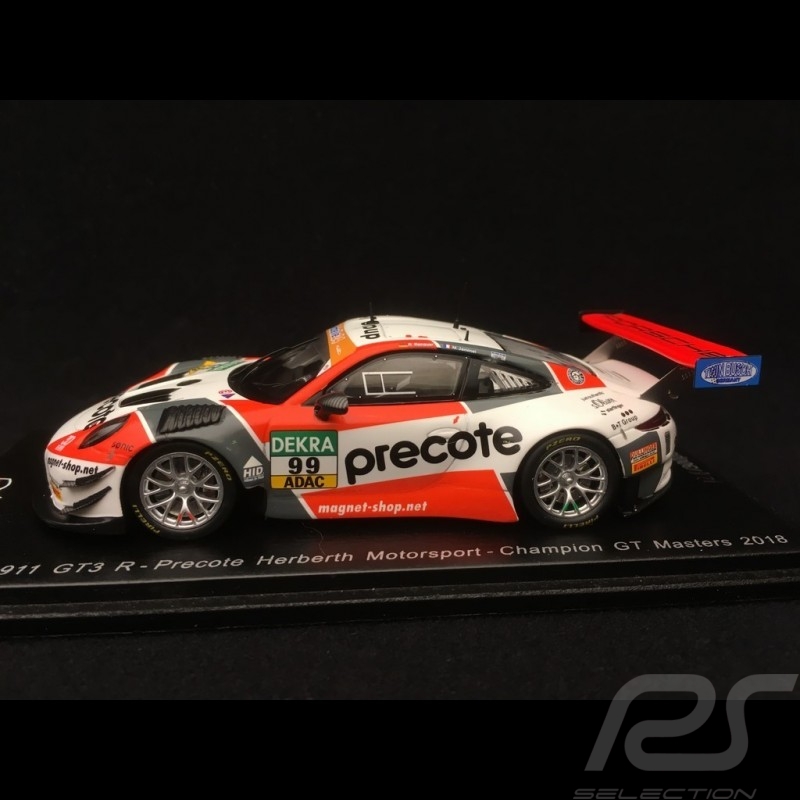 Porsche 911 GT3 R 991 n° 99 Precote Jaminet Champion GT Masters 2018 1/43 Spark SG501