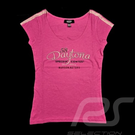 T-shirt Daytona Style Vintage Rose Pink Rosa  femme women damen