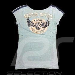 Road Angel T-shirt Vintage design Sky blue  - women
