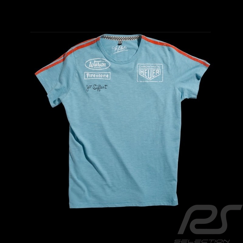 kinder T-shirt Jo Siffert Targa Gulf Blau n° 12 kinder T-shirt Jo Siffert Targa Gulf Blau n° 12