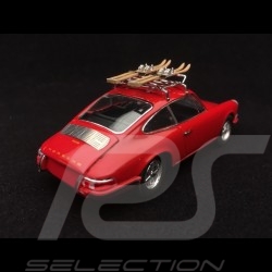 Porsche 911 2.2 S with skis on top 1970 guards red 1/43 Schuco 450258700
