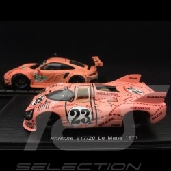 Duo Porsche Cochon Rose pink pig sau 917 /20 Le Mans 1971 & 911 RSR Le Mans 2018 1/43 Spark S1896 S7033