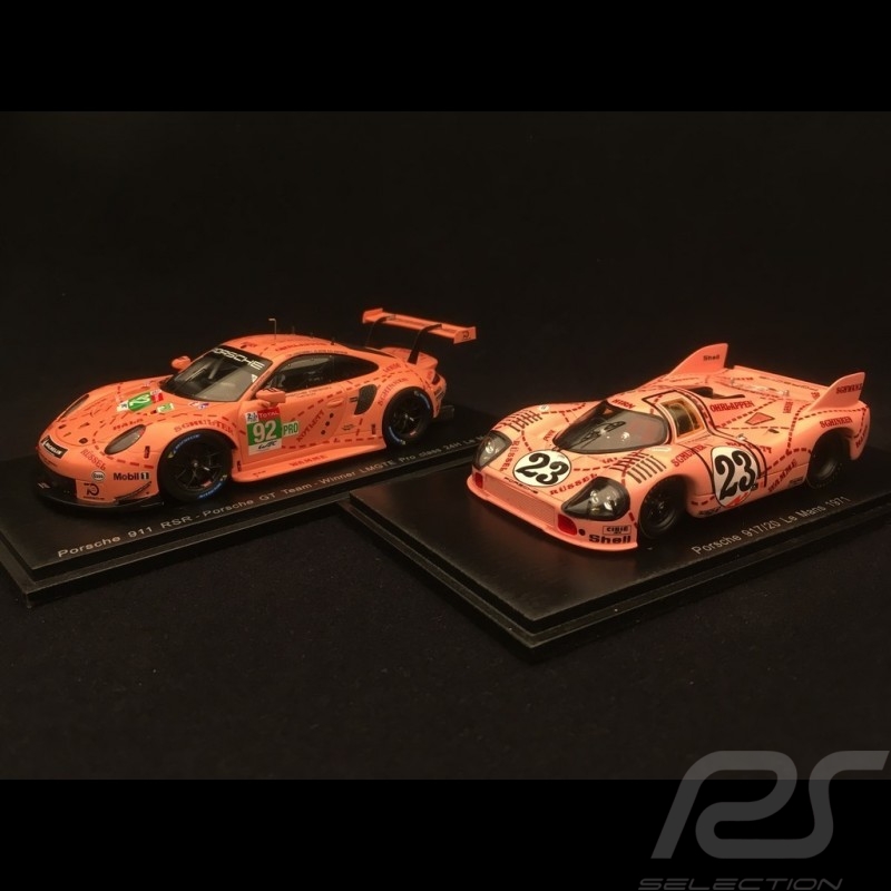 Duo Porsche Sau 917 /20 Le Mans 1971 & 911 RSR Le Mans 2018 1/43 Spark S1896 S7033