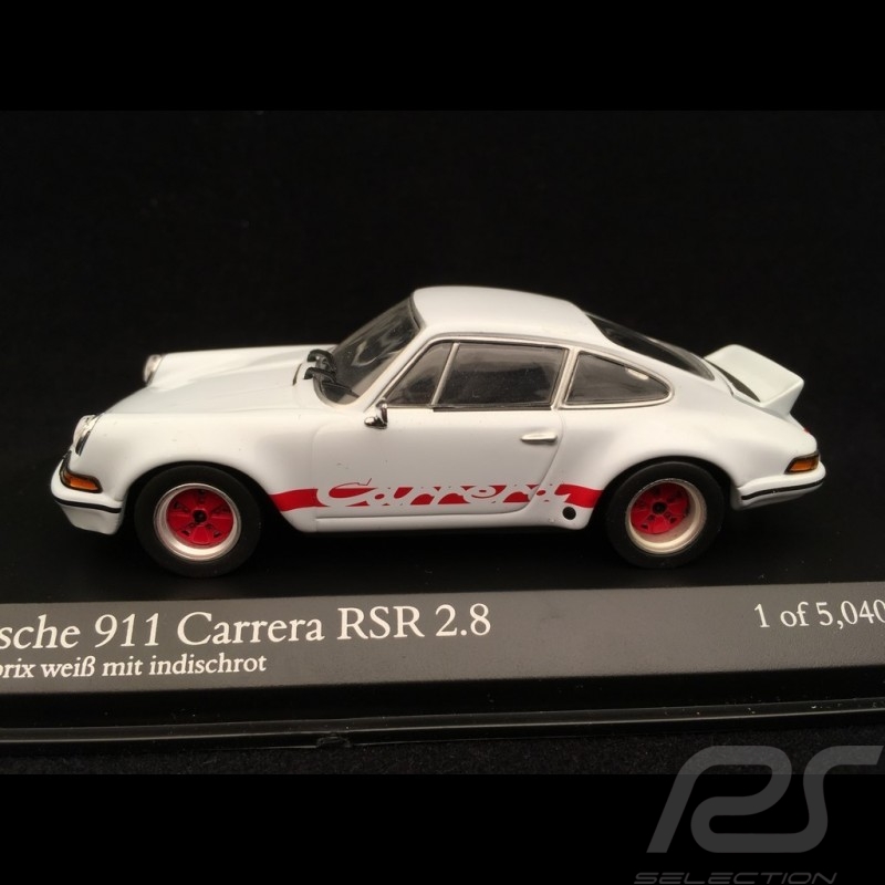 Porsche 911 2.8 Carrera RSR 1973 weiß Grand Prix rot streife 1/43 Minichamps 430736900