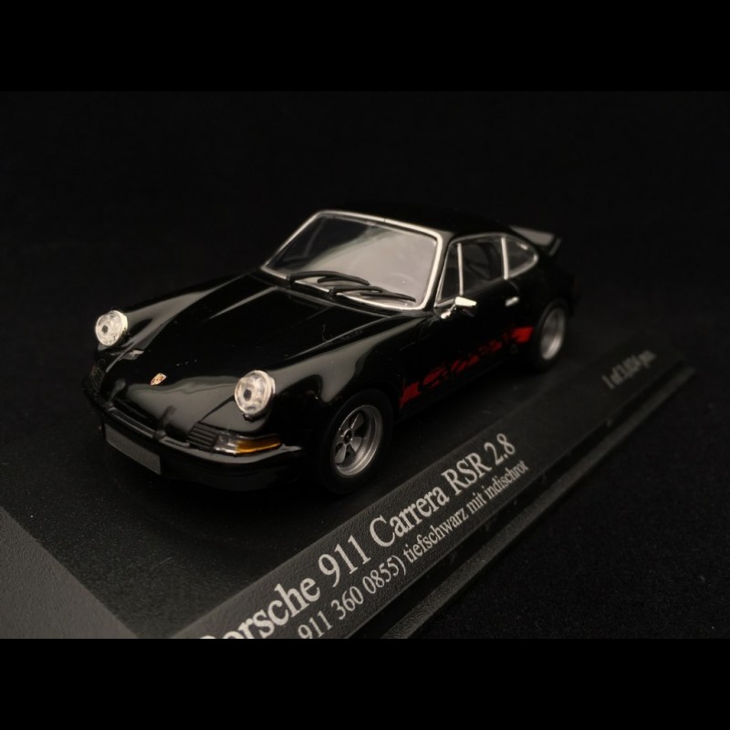 Porsche 911 2.8 Carrera RSR 1973 black red stripes 1/43 Minichamps