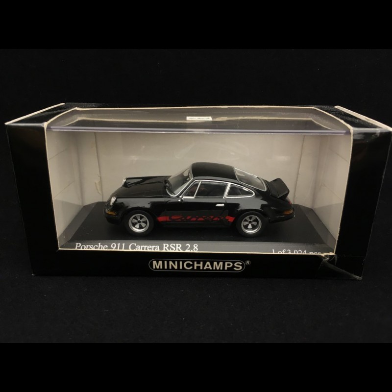 Porsche 911 2.8 Carrera RSR 1973 black red stripes 1/43 Minichamps