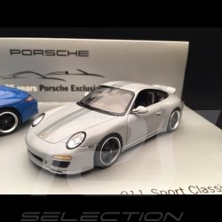 Set Porsche 911 Speedster type 997 pur blue / 911 Sport Classic type 997 Sport classic grey 1/43 Minichamps WAP020SET30