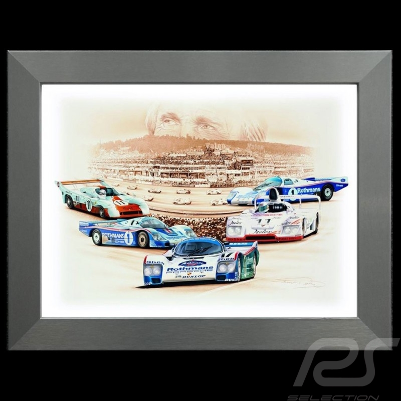 Porsche 804 Grosser Preis von Frankreich reproduction d'une affiche originale de Erich Strenger