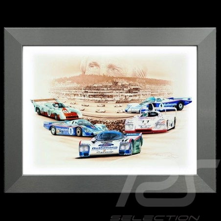 Porsche 804 Grosser Preis von Frankreich reproduction d'une affiche originale de Erich Strenger