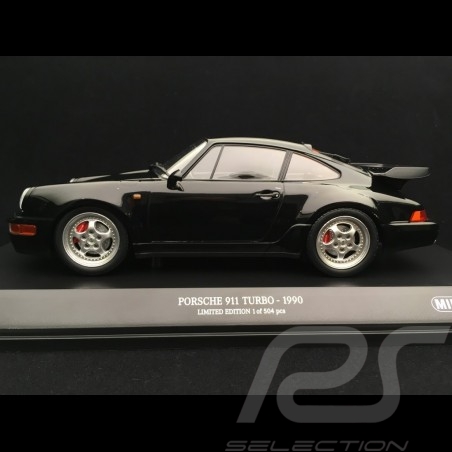 Porsche 911 type 964 Turbo 1990 shiny black 1/18 Minichamps 155069104