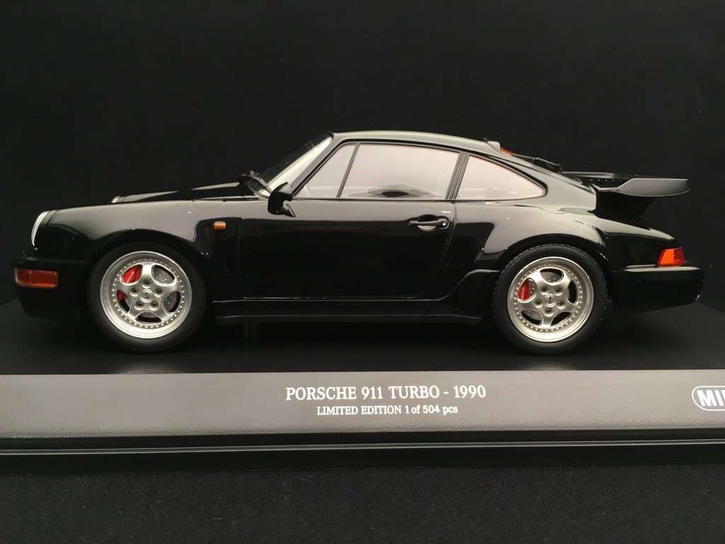 964 Porsche 911 Turbo 1990 Schwarz Modellauto 1 18 Minichamps Autos Lkw Busse Modellbau