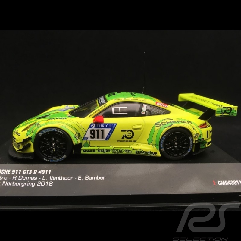 Porsche 911 type 991 GT3 R Nürburgring 2018 n° 911 Manthey racing 1/43 IXO 43011