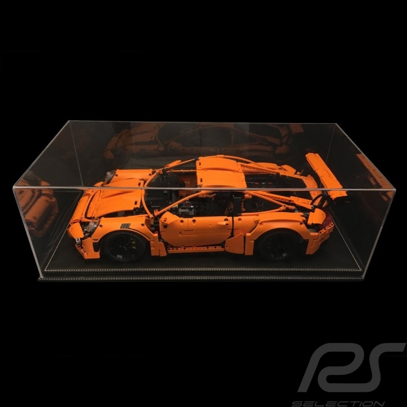 Staubdicht Vitrine für Lego Porsche 1/8 Porsche Schwarzer Kunstleder Boden premium quality