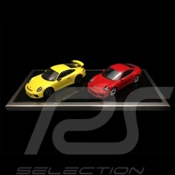 1/12 showcase for Porsche model black base / alu surround premium quality