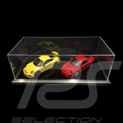 Vitrine display showcase 1/12 pour miniature Porsche base noire / entourage alu qualité premium