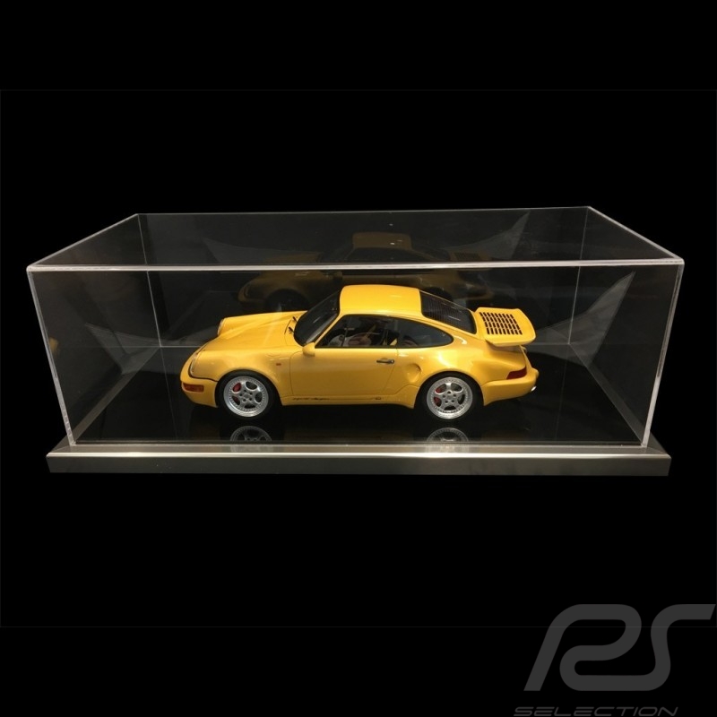 1/12 showcase for Porsche model black base / alu surround premium quality