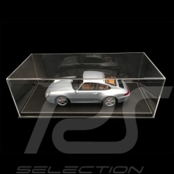 Vitrine 1/12 pour miniature Porsche Base noire simili cuir qualité premium