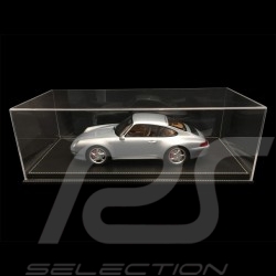 1/12 Vitrine für Porsche Modelle Boden Schwarz Kunstleder mit weißen Nähten premium quality