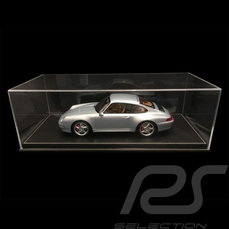 1/12 showcase for Porsche model Black leatherette base premium quality