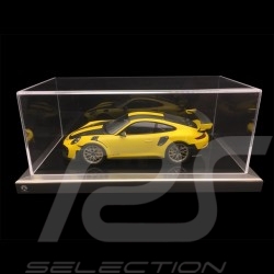 Vitrine dispaly showcase 1/18 pour miniature Porsche base noire / entourage alu qualité premium