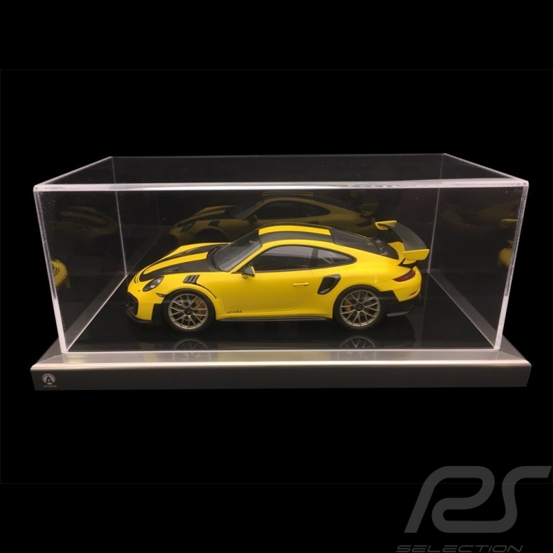 1/18 Vitrine für Porsche Modelle schwarze Base / Aluminium Rahmen premium quality