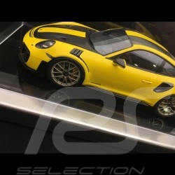 1/18 showcase for Porsche model black base / alu surround premium quality