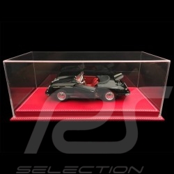 Vitrine display showcase 1/18 pour miniature Porsche Base rouge simili cuir qualité premium