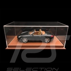 1/18 showcase for Porsche model expresso coffee leatherette base premium quality