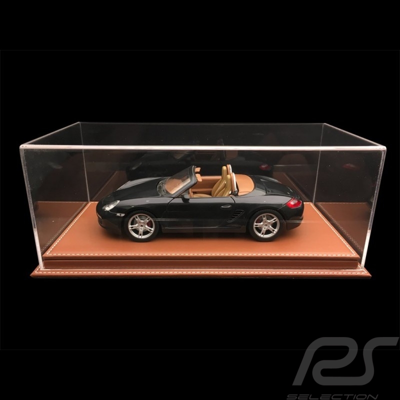 1/18 showcase for Porsche model expresso coffee leatherette base premium quality