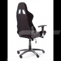 Siège de bureau ergonomique Racing RS Tissu gris / noir Fauteuil gamer office armchair Bürostuhl 