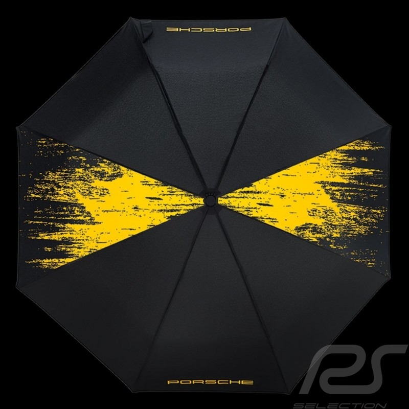 yellow black umbrella