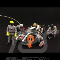 Diorama Set-Figuren Porsche 919 Pit stop 5 Mechaniker 1 Rennfahrer 1/43 Spark 43AC011