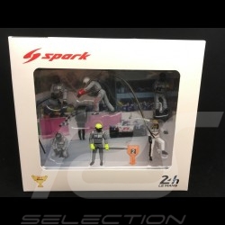 Set figurines diorama Porsche 919 Pit stop 5 mécaniciens 1 pilote 1/43 Spark 43AC011 mechanics driver Mechaniker Rennfahrer