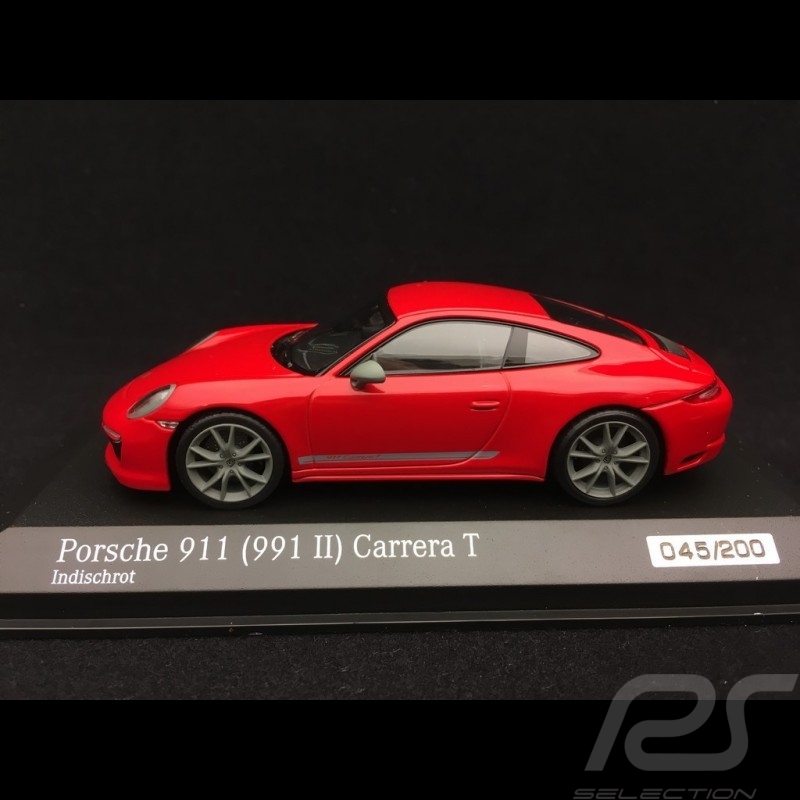 Porsche 911 Carrera T type 991 phase 2 2018 indischrot 1/43 Minichamps CA04319002