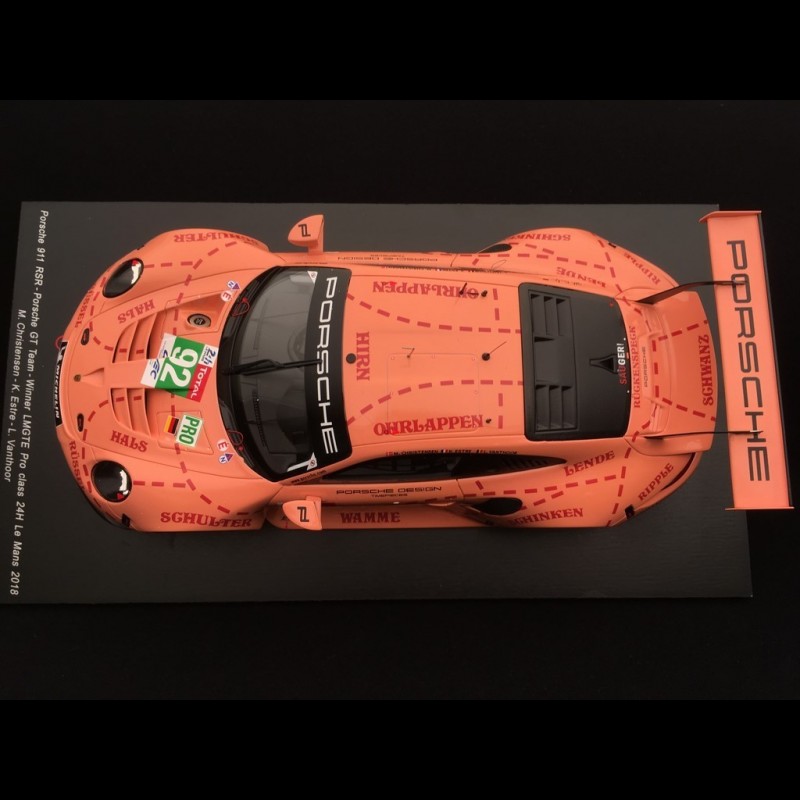 Porsche 911 RSR type 991 Winner 24h Le Mans 2018 n° 92 Pink