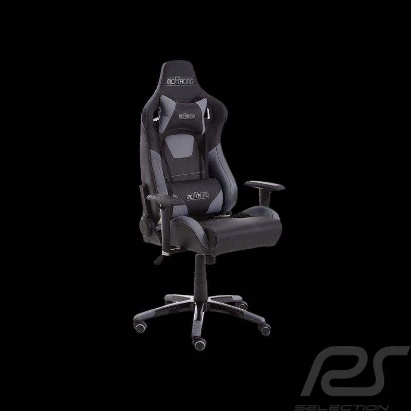 Ergonomischer Bürostuhl Racing Nova grau / schwarz Kunstleder bequemer Sitz