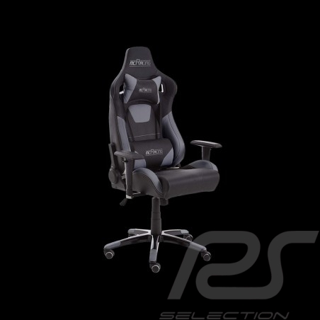 Siège de bureau ergonomique Racing Nova Simili cuir gris / noir office armchair Bürostuhl 