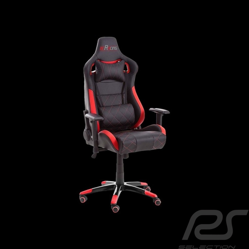 Siège de bureau ergonomique Racing Nova Simili cuir rouge / noir Fauteuil confortable office armchair Bürostuhl 