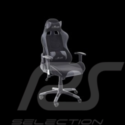 Siège de bureau ergonomique Racing RS Tissu gris / noir Fauteuil gamer office armchair Bürostuhl 