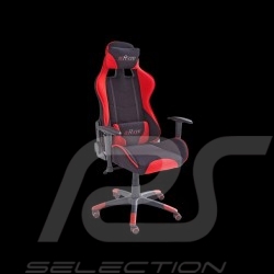 Siège de bureau ergonomique Racing RS Tissu rouge / noir Fauteuil gamer réglable office armchair Bürostuhl 