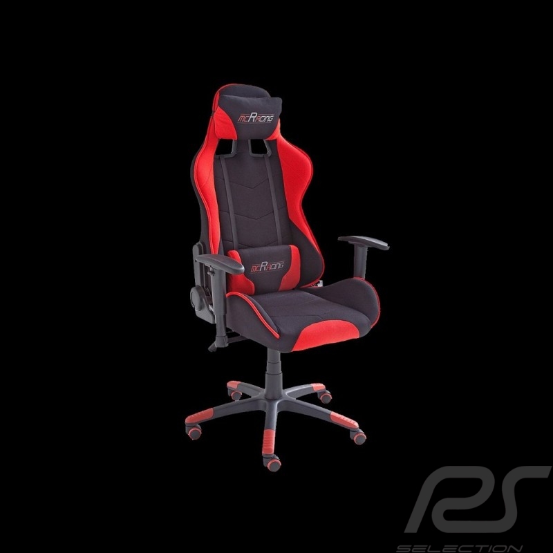 Ergonomischer Bürostuhl Racing RS rot / schwarz Stoff verstellbare Gaming Sessel