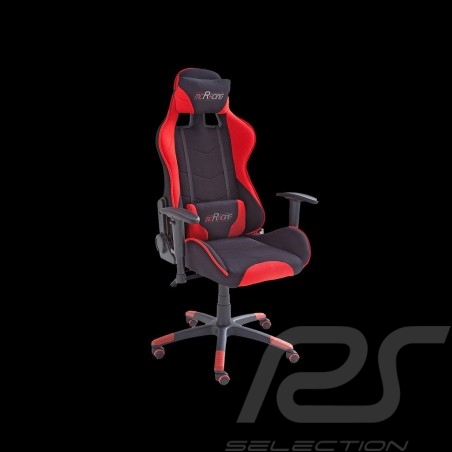 Siège de bureau ergonomique Racing RS Tissu rouge / noir Fauteuil gamer réglable office armchair Bürostuhl 