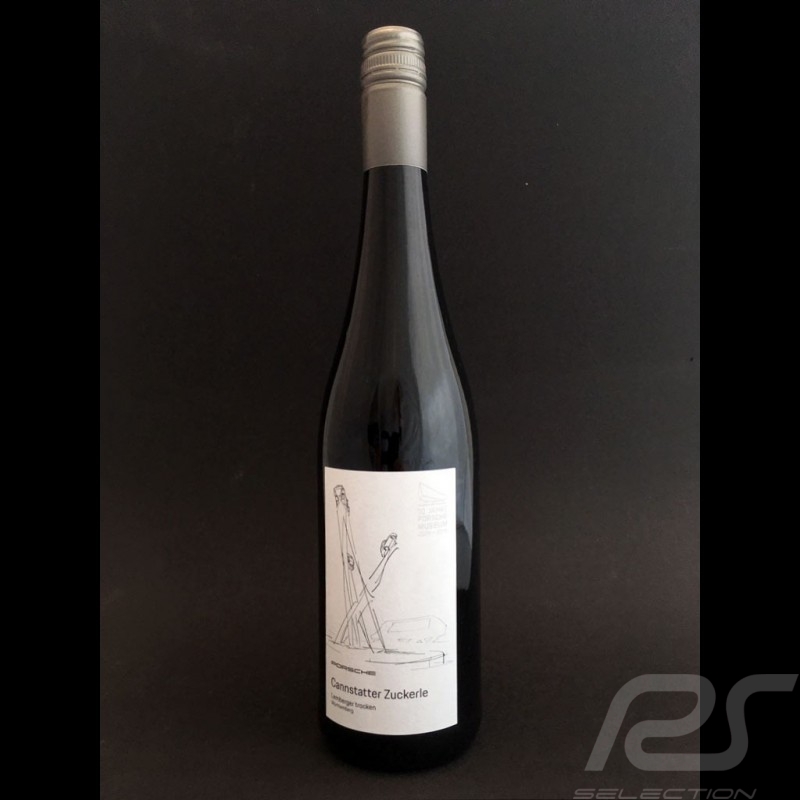 Bouteille de vin 10 ans Porsche Museum Cannstatter Zuckerle Würtemberg 2017 bottle red wine wein flasche