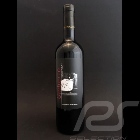 Bottle of red wine Umberto Porsche Museum Terre Siciliane Nero d'Avola 2016