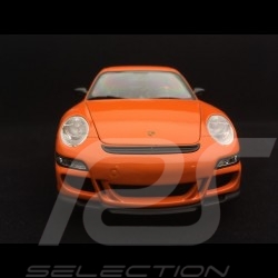 Porsche 911 GT3 RS 997 phase II orange / bandes noires black stripes schwarzen streifen 2007 1/18 Welly 18015